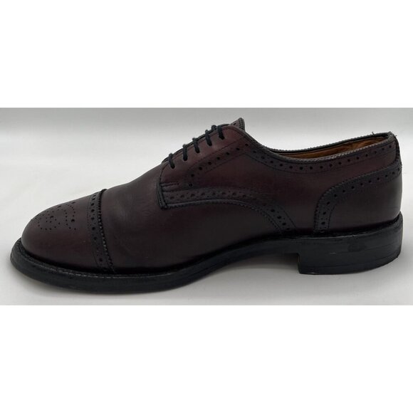 Allen Edmonds Lexington Men’s Size 9D Burgundy Leather Cap Toe Wingtop Oxford
